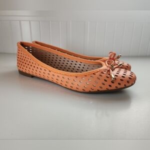 NWT Arezzo Women's Light Mango Ballet Flats with Bow